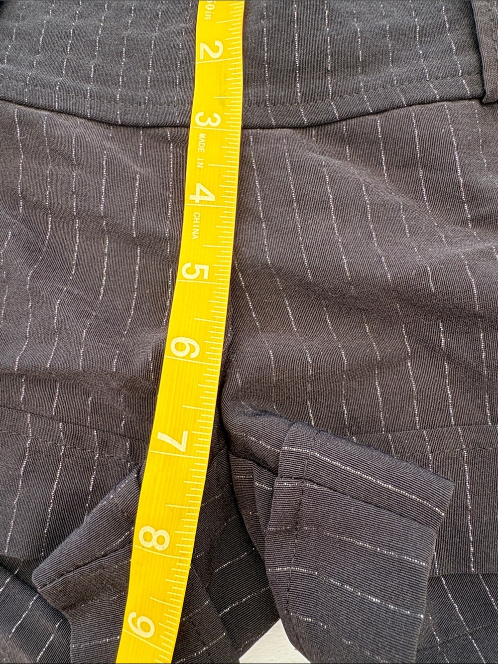 wet seal xs y2k micro shorts pinstripe black silver club fun - Picture 4 of 7